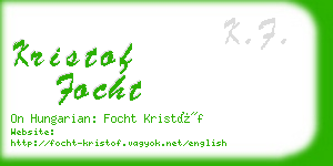 kristof focht business card